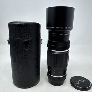 Asahi Pentax Tele-Takumar 200mm f/5.6 manual focus telephoto lens w/49mm UV